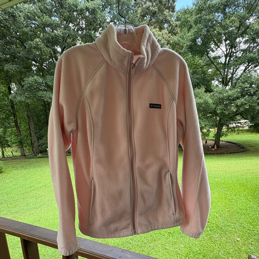 Columbia Women's Soft Pink Fleece Jacket Sz XL